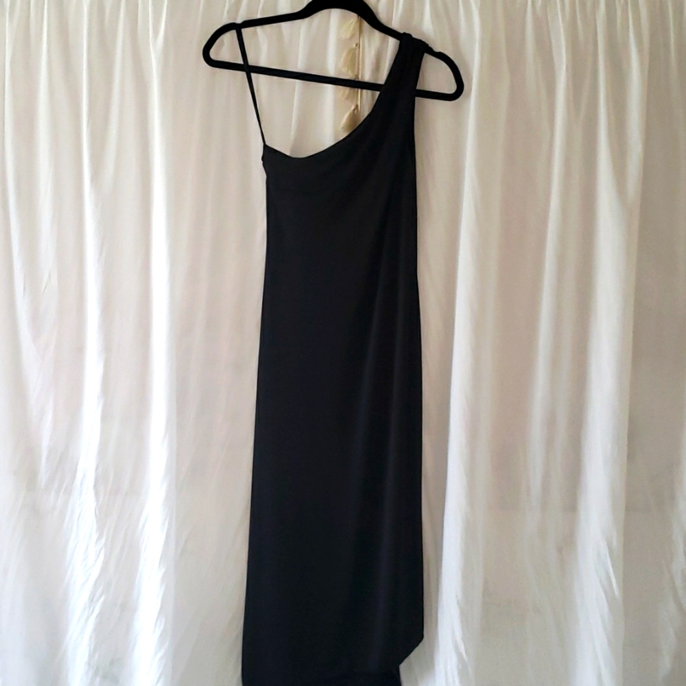 Express stretch Classy one shoulder kerchief hem dress size 1/2